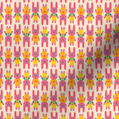 Happy-Easter-Bunnies-Upside-Down---XS-wallpaper---pink-yellow-blue---TINY---450