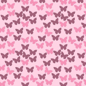 Butterflies in Light Pink