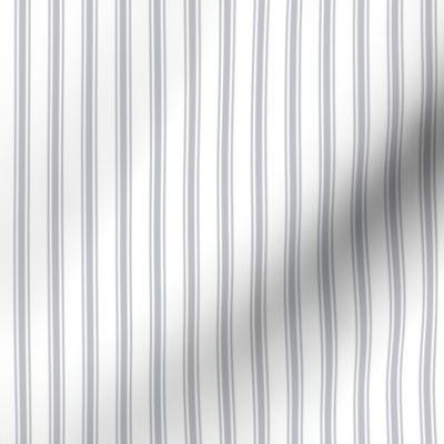Mattress Ticking Stripe - Light Gray and white - pointdelettre04