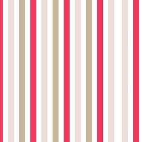Red, Pink and Brown Uneven Stripes