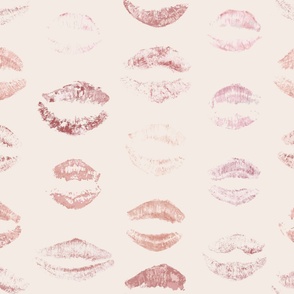 Kisses | Large Scale | Pale Pink, blush pink, rose quartz, puce