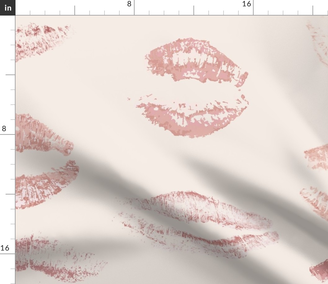 Kisses | Large Scale | Pale Pink, blush pink, rose quartz, puce