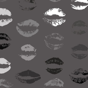 Kisses | Medium Scale | Grayscale