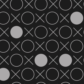 Simple XOXO | Large Scale | Classic black,  light grey | black-valentine