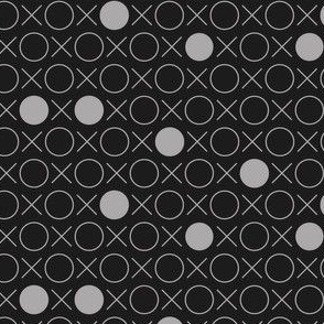 Simple XOXO | Micro Scale | Classic black,  light grey | black-valentine