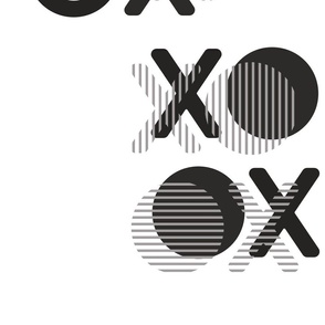 XOXO | Large Scale | Charcoal black, pure white