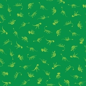 Mini Dino Skeletons Blender - lime on vivid green