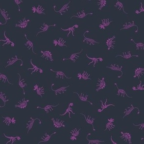 Mini Dino Skeletons Blender - purple on black