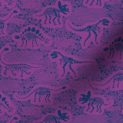 dinosaur fossils Blender - blue on purple - medium