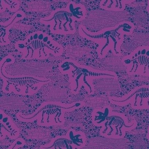 dinosaur fossils Blender - blue on purple - medium
