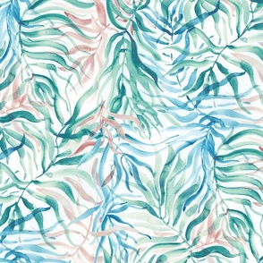 sway palms emerald blue coral large scale