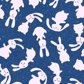 bouncing bunnies - dark blue - SHW1005 