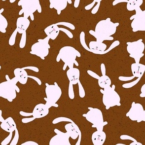 bouncing bunnies - dark brown - SHW1005 V