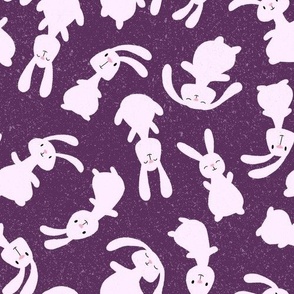 bouncing bunnies - dark purple - SHW1005 R