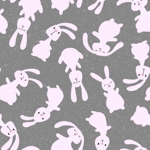 bouncing bunnies - gray - SHW1005 N