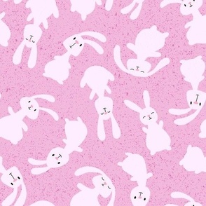 bouncing bunnies - baby pink - SHW1005 K