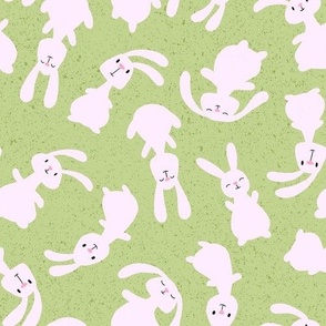 bouncing bunnies - light green - SHW1005 I