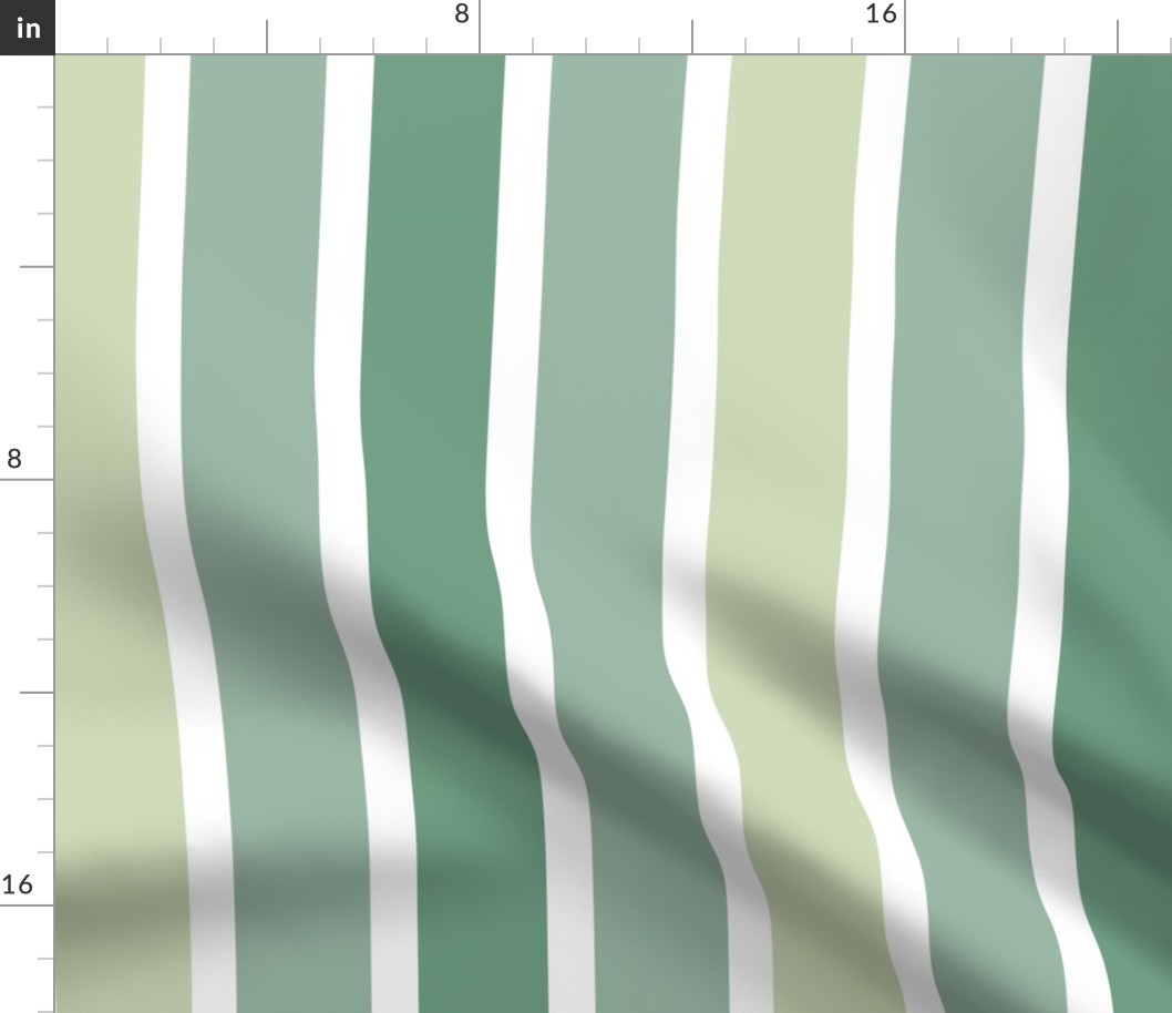 Vertical Stripes- Green and White- Pastel Green- Soft Green- Large- Nursery Wallpaper- Striped Wallpaper-  Spring