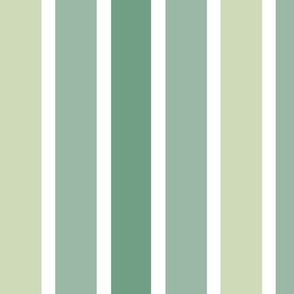 Vertical Stripes- Green and White- Pastel Green- Soft Green- Small- Nursery Wallpaper- Striped Wallpaper-  Spring