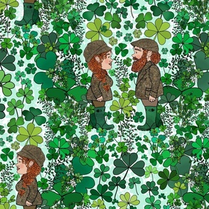The Leprechauns' Shamrock Forest (Light Green large scale) 