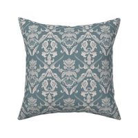 Damask with traditional Vietnamese motifs - green