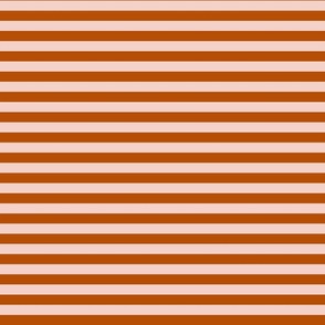 Narrow Horizontal Stripe | Clay + Dusty Pink