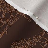Branches Delicate Hand Drawn Neutral Browns Nature Cottagecore Pillows Wallpaper