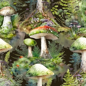 Mosses and mushrooms