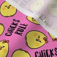 Chicks Rule - Easter Chicks - hot pink - LAD23