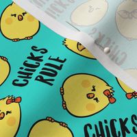 Chicks Rule - Easter Chicks - teal - LAD23