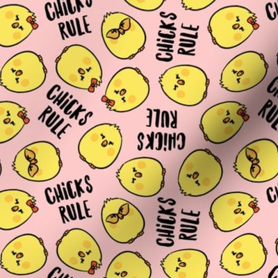 Chicks Rule - Easter Chicks - baby pink - LAD23