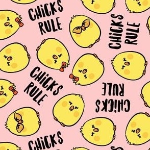 Chicks Rule - Easter Chicks - baby pink - LAD23