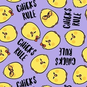 Chicks Rule - Easter Chicks - purple - LAD23
