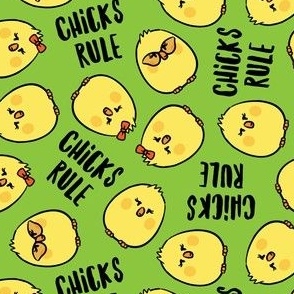 Chicks Rule - Easter Chicks - green - LAD23