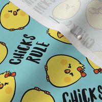 Chicks Rule - Easter Chicks - baby blue - LAD23