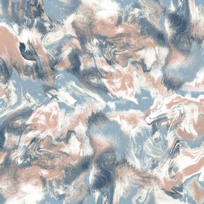 Marble mist terra cotta slate blue large scale