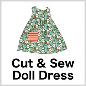 Very Valentine Cut & Sew Doll Dress (candy) on FAT QUARTER for Forever Virginia Dolls and other 1/8, 1/6 and 1/5 scale child dolls  // little small scale tiny mini micro doll 