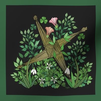 Saint Brigid's Cross embroidery template 