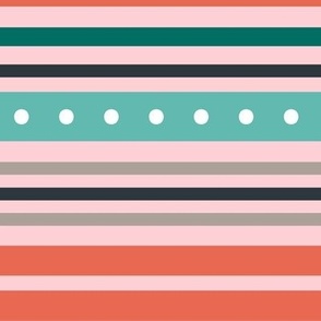 Fun and Games Stripe Pink Multi Large Scale