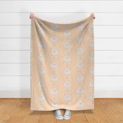 Floral Beige on Peach Large
