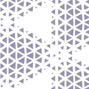 Pale Indigo Triangle Pattern on White
