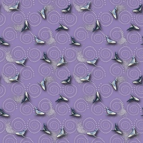 Bubble Net - Humpback Whales on Lilac