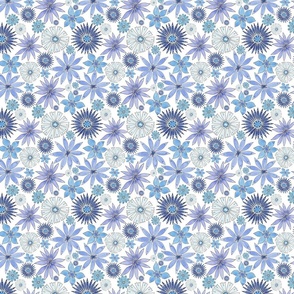 Micron Flowers Blue