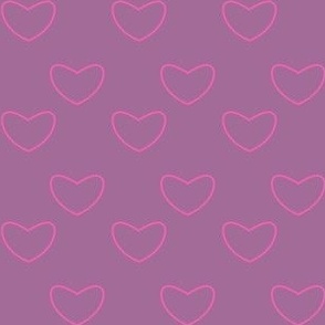 purple with pink hearts