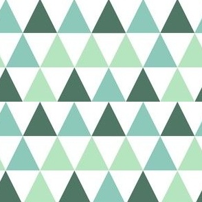 Modern Geometric Triangles - Mint Forest