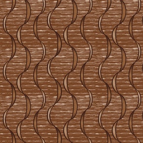 Art Nouveau Ribbons - Pantone Saddle Brown and Sand Beige  (TBS134)