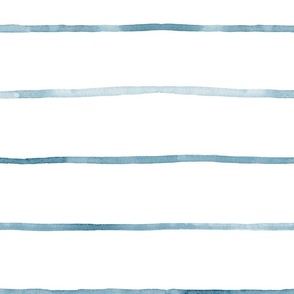 watercolor blue stripes - large
