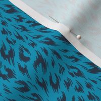 Leopard Print Duotone - Carribean and Navy - SMALL