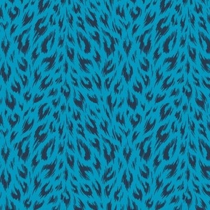 Leopard Print Duotone - Carribean and Navy - SMALL