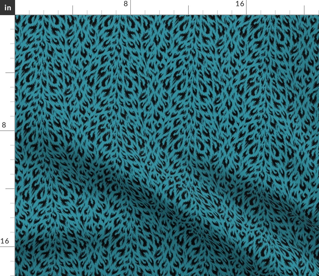 Leopard Print Duotone - Lagoon - SMALL